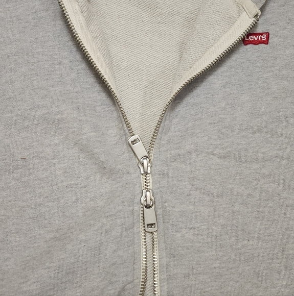Levi's Light Gray Zip-Up Sweater - Picture 4 of 8